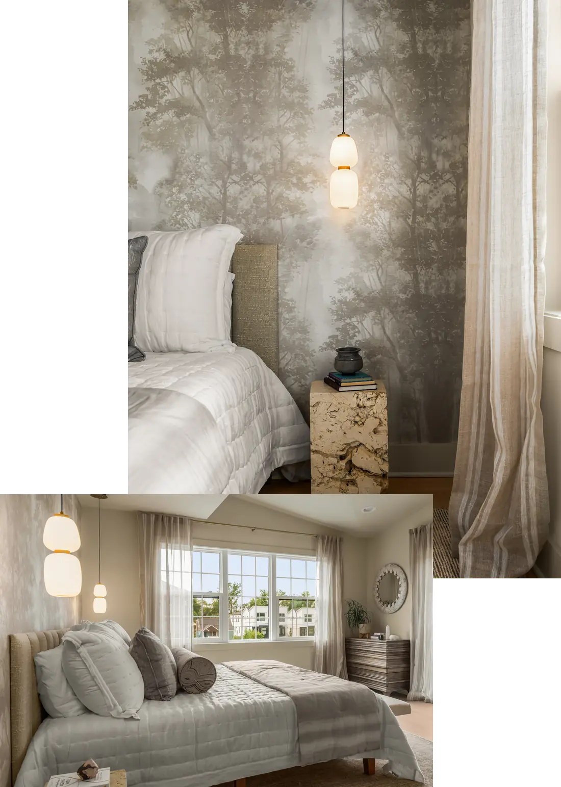 solaya-homes-07-08-bedroom-details Bedside pendant light and primary bedroom in a home at Solaya at the Lanes